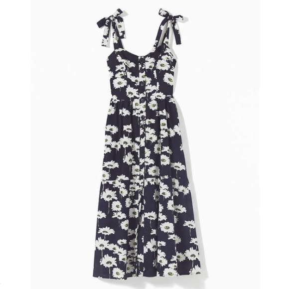 Urban Outfitters Positano Tie-Shoulder Midi Dress - Picture 1 of 8